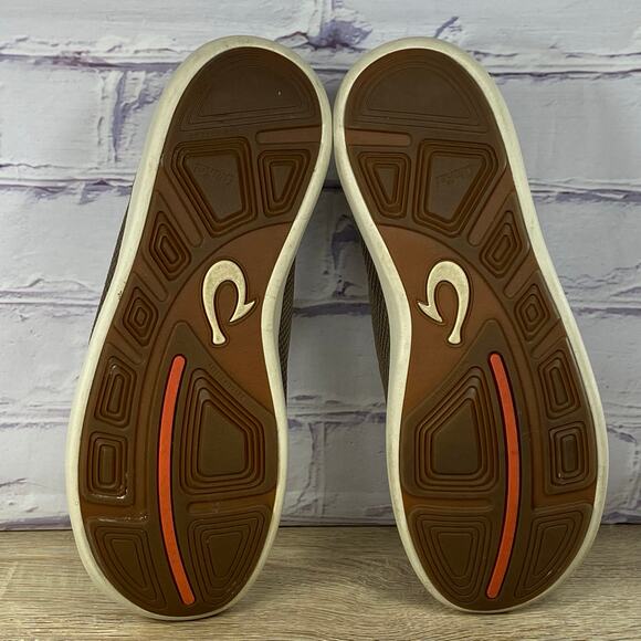 OluKai Nohea Pae Brown Slip On Mesh Loafers Men\'s Size 10.5 Casual Comfort Shoes main image 5